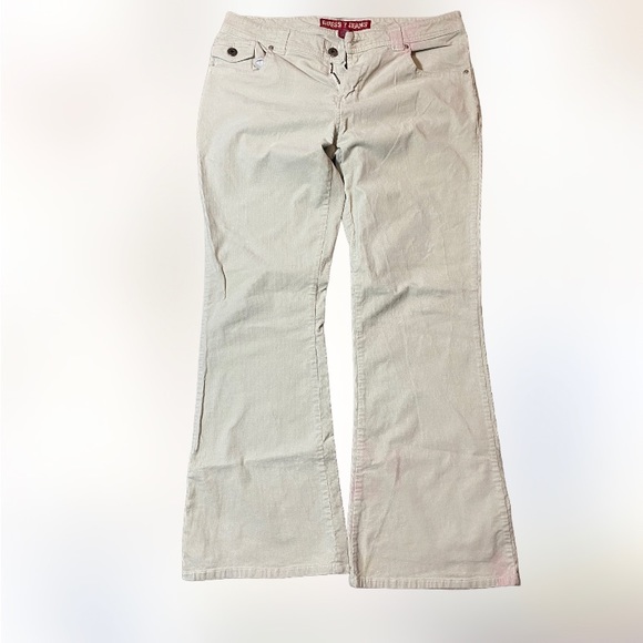 Y2K vtg guess flared super soft curduroy style pants womens m/L - Picture 2 of 12
